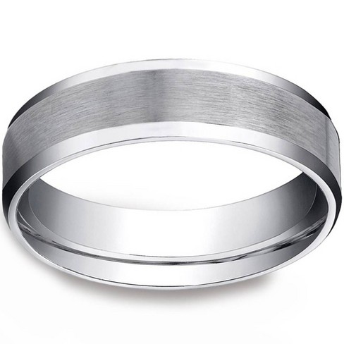 Men's West Coast Jewelry Blackplated Stainless Steel Satin And High  Polished Ring : Target