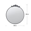 Lyngins 30"x32" Baroque-Inspired Round Full Length Mirror, Pre-Installed Reinforced Hook, Vintage Wall Mirror, Entryway Console Lean Against Wall - 3 of 4