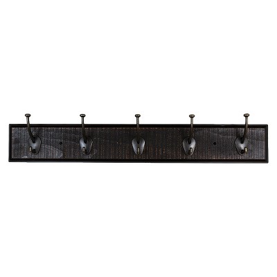 black wall coat rack