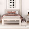 Gulches Modern Design Twin Size Platform Bed Frame with 2 Drawers for White Washed Color - 2 of 4