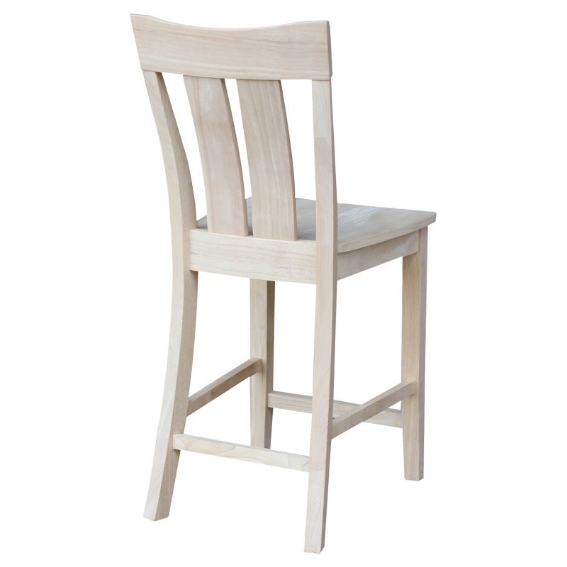 24&#34; Ava Counter Height Barstool Unfinished - International Concepts, 5 of 13