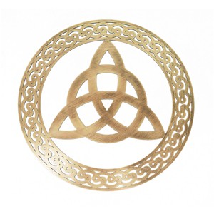 Slickblue Celtic Metal Wall Art – 12" Round Hanging Decor in 8 Irish Designs & 4 Finish Options for Home - 1 of 4