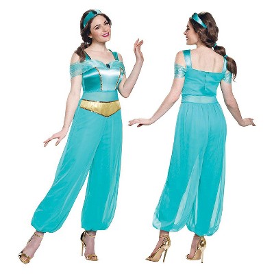 Disguise Women's Jasmine Prestige Costume, Blue, Medium