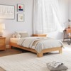 Platform Wood Bed Frame with Wooden Slat and Metal Slat Support, Underbed Space for Storage - 4 of 4