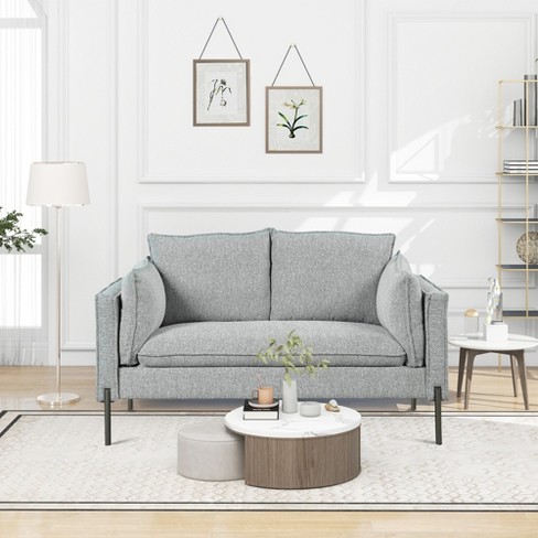 Small grey best sale two seater sofa