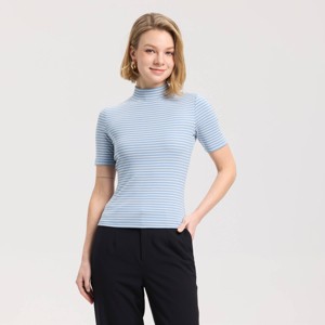 Women's Short Sleeve Knit Mock Turtleneck Top - A New Day™ : Target