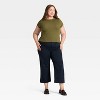 Women's Slim Fit Cropped Ribbed T-Shirt - A New Day™ - 3 of 3