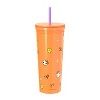 Zak Designs 23 fl oz Stainless Steel Hello Kitty Kendall Straw Tumbler Orange - 2 of 4