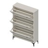 GlasFlength Shoe Racks Modern Flip Drawer Cabinet with Minimalist Simple Design for Living Entryway Storage, White, 31.5"*9.65"*47.24" - 4 of 4