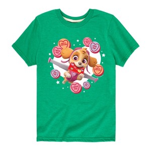 Boys' - Paw Patrol - Skye Conversation Hearts Short Sleeve Graphic T-Shirt - 1 of 4
