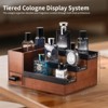Unique Bargains Wood Velvet Lining Hidden Compartment Perfume Stand Organizer 3 Tiers - 2 of 4