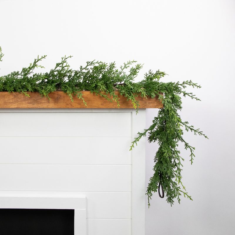 Northlight Real Touch™️ Soft Cedar Artificial Christmas Garland - 6' x 7" - Unlit, 3 of 11