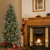 Prelit Flocked Pine Artificial Christmas Tree Clear Lights - National Tree Company - image 2 of 4