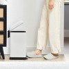 Bathroom Trash Can with Lid, Stainless Steel Kitchen Trash Can with 12 Liter, Soft Close Step-On Pedal, Fingerprint-Resistant Finish for Kitchen - 3 of 4