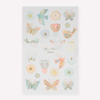 Meri Meri Birds & Butterflies Tattoo Sheets (Pack of 2)
