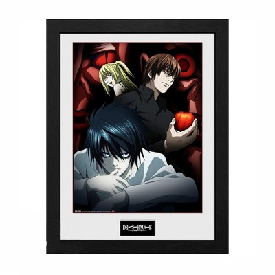Abysse America Death Note: The Death Note framed print Light L and Misa by GB Eye! Wall Art
