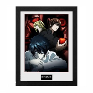 Abysse America Death Note: The Death Note framed print Light L and Misa by GB Eye! Wall Art - 1 of 1