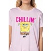 Nickelodeon SpongeBob SquarePants Women's Chillin' 2-Piece Pajama Short Set Pink - 4 of 4