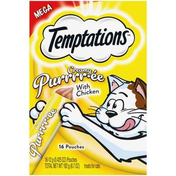 Temptations Creamy Puree with Chicken Lickable Squeezable Adult Cat Treats