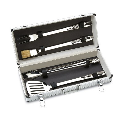 All-Clad BBQ Tool Set with Box, 4 Piece, Stainless Steel