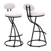 NicBex PU Leather Bar Stools Set of 2,Counter Height Bar Stools with Footrest,Kitchen Island Stools with Padded Backrest for Home,Cafe - 2 of 4