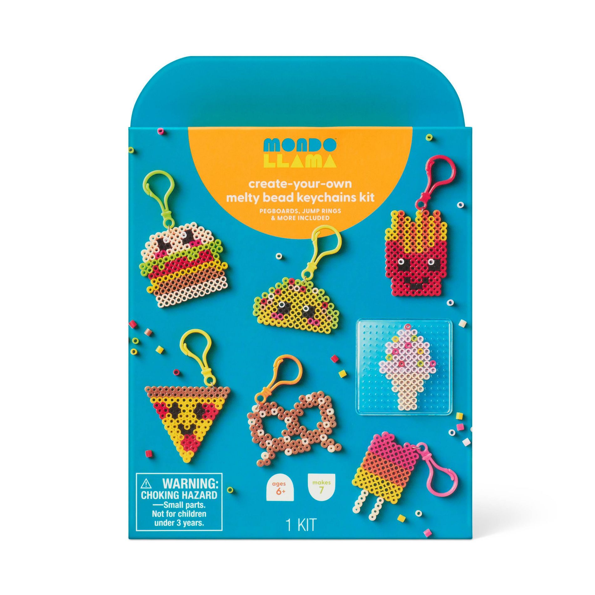 7ct Summer Craft Food Characters Melty Beads Activity Kit - Mondo Llama™