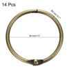 Unique Bargains Iron Round Snap Durable Smooth Glide Shower Curtain Ring 14 Pcs - 2 of 4