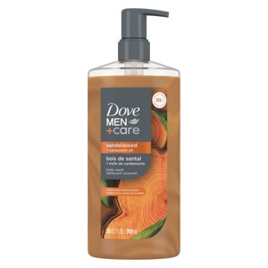 Dove Men+Care Restore Plant Based Body Wash - Sandalwood & Cardamom Oil - 26 fl oz - 1 of 4