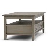 NicBex Coffee Table with Storage, 2-Tier Wooden Table with Shelf & Drawers, Mid-Century Modern Center Table for Living Room - 4 of 4