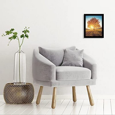 Americanflat 8x10 Picture Frame with Shatter-Resistant Glass - Gallery Style Frame with Engineered Wood - Signature Collection - Black