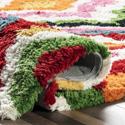 Bohemian Bliss Multicolor Handmade Shag Area Rug 4' x 6'