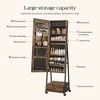 SONGMICS Jewelry Armoire Cabinet Floor Standing Lockable Jewelry Organizer Box Full-Length Mirror Bottom Drawer Shelf - 4 of 4
