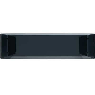 Dash Clear and Gray Glass Hallway Table with Storage Shelf