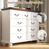 9 Drawers Dresser for Bedroom, Tall Modern Dresser TV Stand with Large Drawers & Metal Handles - 3 of 4