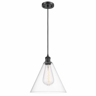 Berkshire - 1 Light Cord Hung Mini Pendant In Industrial Style-14.75 Inches Tall and 12 Inches Wide
