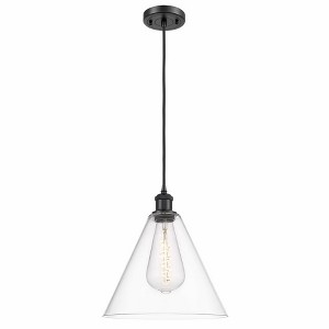 Berkshire - 1 Light Cord Hung Mini Pendant In Industrial Style-14.75 Inches Tall and 12 Inches Wide - 1 of 1
