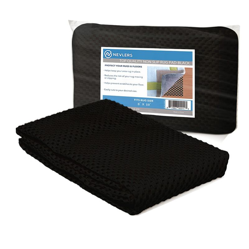 Nevlers Non-Slip Grip Pad for Rugs 8'x10' - Black, 1 of 8