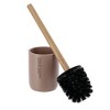 Evideco French Home Goods Stylish Toilet Brush and Holder Set with Natural Bamboo handle - 4 of 4
