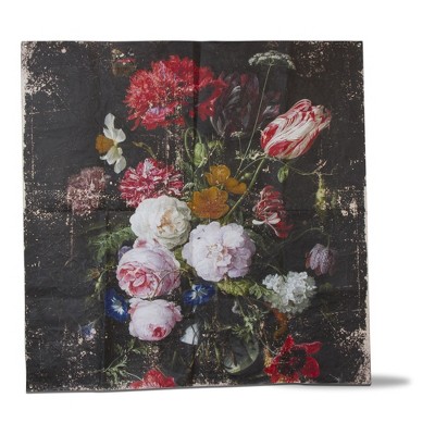 tagltd Floral Wall Art Paper Fabric Metal Grommet For Hanging Floral Botanical Design Home Wall Decor