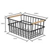 Tramull 3-Pack Metal Wire Storage Baskets, Black Grid Organizer Set for Pantry, Kitchen, Bathroom Countertop - 2 of 4