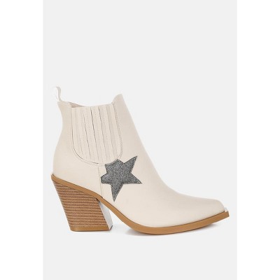 Melt Down Glitter Star Detail Women Chelsea Boots