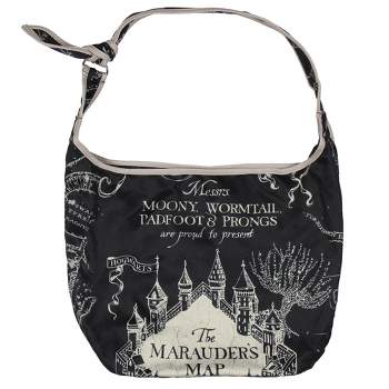 Harry Potter The Marauder's Map Hogwarts Shoulder Crossbody Purse Hobo Bag Black