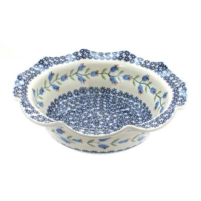 Blue Rose Polish Pottery Tulip Medium Scallop Serving Dish