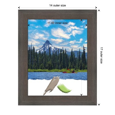 Chocolate Brown Hardwood Narrow Wall Picture Frame