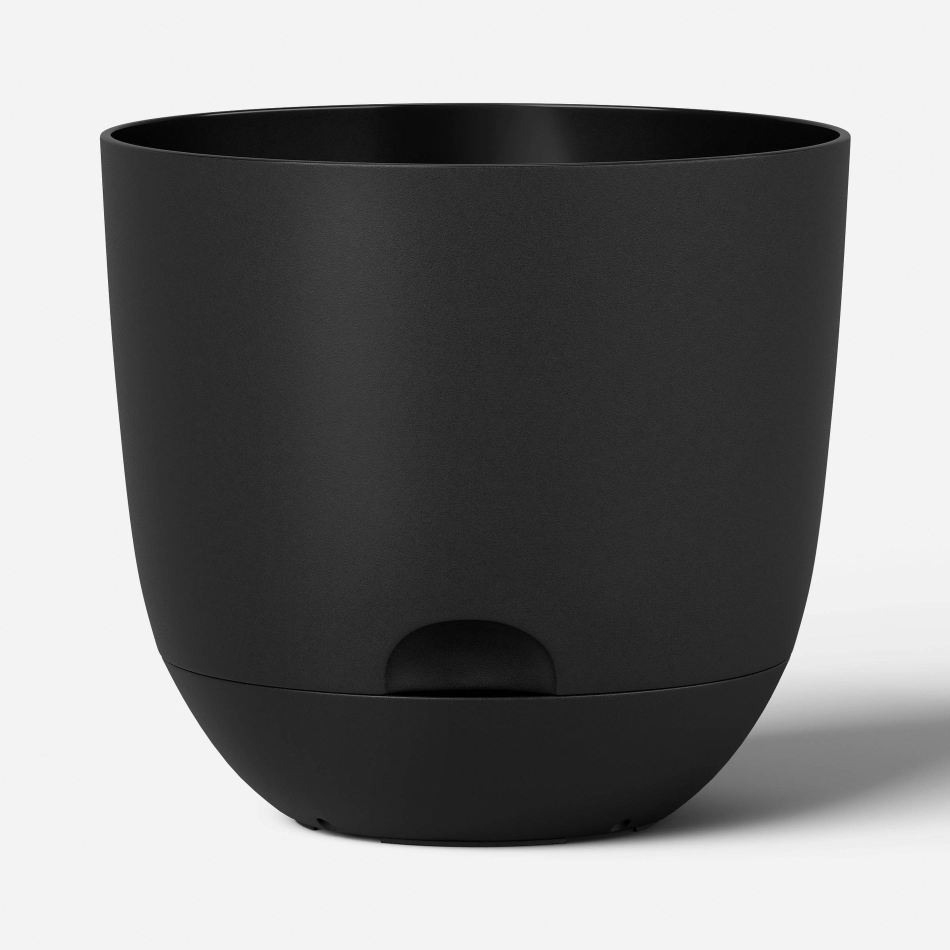 Recycled Car Seat Resin 8" RE Self Watering Planter Black - Room Essentials™