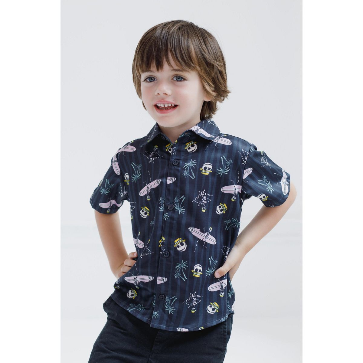 Disney Boys' Short Sleeve Button-Down Shirt Little Kid to Big Kid - thumbnail 9
