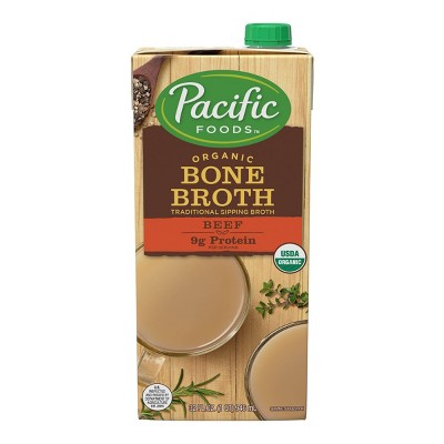 Pacific Foods Gluten Free Organic Bone Broth Beef - 32oz