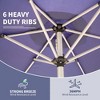 Sapphtopaz Patio Umbrella Outdoor Market Umbrella with Push Button Tilt and Crank Sturdy Ribs for Garden, Beach, Backyard, Pool - 3 of 4