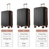KWPZQEB Luggage Sets 3 Piece with Hard shell ABS, Checked Luggage with Spinner Wheels Quiet and Easy to Move 20/24/28 Inch - 3 of 4