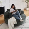 55'' Chenille Foam Modern Single Sleeper Chair with 360¡ã Swivel and Backrest Pillow for Living Room and Bedroom - 4 of 4